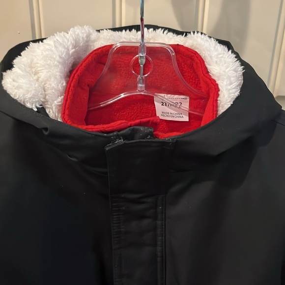 Wonder Nation Kids Two in One Black Hooded Coat with Red Jacket size 2T - Picture 6 of 10